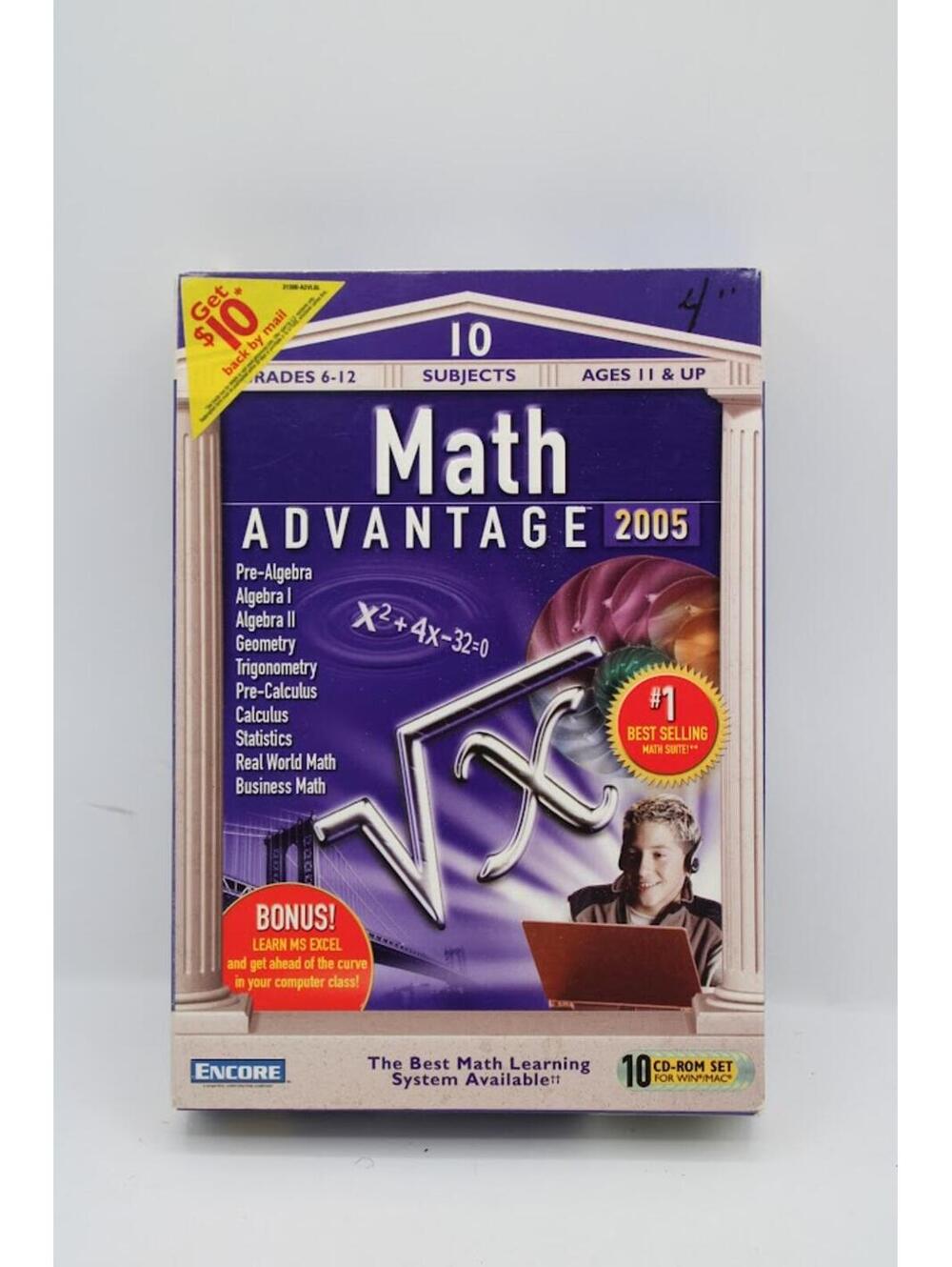 Encore Math Advantage 2005 Educational Software - 10 Subjects CD-ROM Set